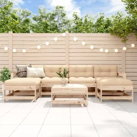 7-piece garden furniture set and solid wood cushions by vidaXL, Garden sets - Ref: Foro24-3185941, Price: 576,36 €, Discount: %