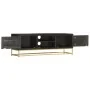 Mueble de TV madera maciza de mango negro y dorado 120x30x40 cm de vidaXL, Muebles TV - Ref: Foro24-286514, Precio: 276,51 €,...