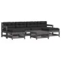 Garden furniture set 7 pieces and gray solid wood cushions by vidaXL, Garden sets - Ref: Foro24-3185936, Price: 616,95 €, Dis...