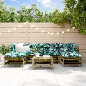Garden furniture set 7 pieces and cushions made of impregnated pine wood by vidaXL, Garden sets - Ref: Foro24-3185954, Price:...