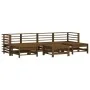 Gartenmöbel-Set 7-teilig und honigbraune Massivholzkissen von vidaXL, Gartensets - Ref: Foro24-3185951, Preis: 679,89 €, Raba...