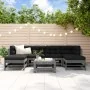 Garden furniture set 7 pieces and gray solid wood cushions by vidaXL, Garden sets - Ref: Foro24-3185950, Price: 680,20 €, Dis...