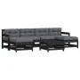Gartenmöbel-Set 7-teilig und schwarze Massivholzkissen von vidaXL, Gartensets - Ref: Foro24-3185945, Preis: 585,14 €, Rabatt: %