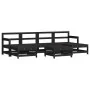 Gartenmöbel-Set 7-teilig und schwarze Massivholzkissen von vidaXL, Gartensets - Ref: Foro24-3185945, Preis: 585,14 €, Rabatt: %