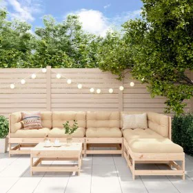 7-teiliges Gartenmöbel-Set und Massivholzkissen von vidaXL, Gartensets - Ref: Foro24-3185962, Preis: 492,78 €, Rabatt: %