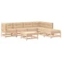 Juego de muebles de jardín 7 piezas y cojines madera maciza de vidaXL, Conjuntos de jardín - Ref: Foro24-3185962, Precio: 499...