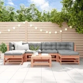 7-piece garden furniture set with Douglas fir wood cushions by vidaXL, Garden sets - Ref: Foro24-3185953, Price: 569,96 €, Di...