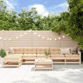 7-teiliges Gartenmöbel-Set und Massivholzkissen von vidaXL, Gartensets - Ref: Foro24-3185969, Preis: 586,37 €, Rabatt: %