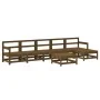 Gartenmöbel-Set 7-teilig und honigbraune Massivholzkissen von vidaXL, Gartensets - Ref: Foro24-3185972, Preis: 644,81 €, Raba...