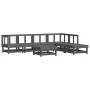 Juego de muebles de jardín 7 pzas y cojines madera maciza gris de vidaXL, Conjuntos de jardín - Ref: Foro24-3185957, Precio: ...