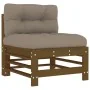Gartenmöbel-Set 7-teilig und honigbraune Massivholzkissen von vidaXL, Gartensets - Ref: Foro24-3185979, Preis: 708,77 €, Raba...