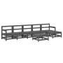 Garden furniture set 7 pieces and gray solid wood cushions by vidaXL, Garden sets - Ref: Foro24-3185971, Price: 600,81 €, Dis...