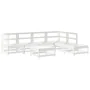 7-piece garden furniture set with solid white wood and cushions by vidaXL, Garden sets - Ref: Foro24-3185963, Price: 536,28 €...