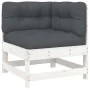 7-piece garden furniture set with solid white wood and cushions by vidaXL, Garden sets - Ref: Foro24-3185963, Price: 536,28 €...