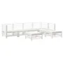 Juego de muebles jardín 7 piezas y cojines madera maciza blanco de vidaXL, Conjuntos de jardín - Ref: Foro24-3185977, Precio:...