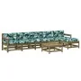 7-piece garden furniture set with impregnated pine wood cushions by vidaXL, Garden sets - Ref: Foro24-3185975, Price: 543,10 ...