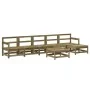 7-piece garden furniture set with impregnated pine wood cushions by vidaXL, Garden sets - Ref: Foro24-3185975, Price: 543,10 ...
