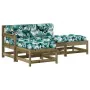 4-piece garden furniture set with impregnated pine wood cushions by vidaXL, Garden sets - Ref: Foro24-3186024, Price: 290,61 ...