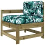 4-piece garden furniture set with impregnated pine wood cushions by vidaXL, Garden sets - Ref: Foro24-3186024, Price: 290,61 ...