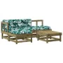 5-piece garden furniture set with impregnated pine wood cushions by vidaXL, Garden sets - Ref: Foro24-3186045, Price: 404,41 ...