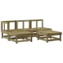 5-piece garden furniture set with impregnated pine wood cushions by vidaXL, Garden sets - Ref: Foro24-3186045, Price: 404,41 ...