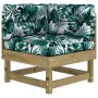5-piece garden furniture set with impregnated pine wood cushions by vidaXL, Garden sets - Ref: Foro24-3186045, Price: 404,41 ...