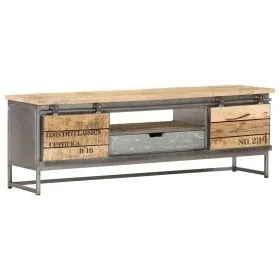Mueble para TV de madera maciza de mango 120x30x40 cm de vidaXL, Muebles TV - Ref: Foro24-286533, Precio: 267,64 €, Descuento: %