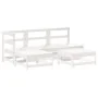 Juego de muebles jardín 5 piezas y cojines madera maciza blanco de vidaXL, Conjuntos de jardín - Ref: Foro24-3186047, Precio:...