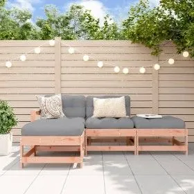 4-teiliges Gartenmöbel-Set mit Kissen aus Douglasienholz von vidaXL, Gartensets - Ref: Foro24-3186023, Preis: 316,04 €, Rabat...