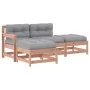 4-teiliges Gartenmöbel-Set mit Kissen aus Douglasienholz von vidaXL, Gartensets - Ref: Foro24-3186023, Preis: 315,99 €, Rabat...