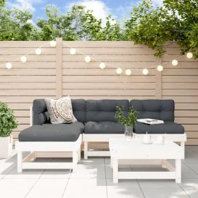5-piece garden furniture set and white solid wood cushions by vidaXL, Garden sets - Ref: Foro24-3186040, Price: 397,44 €, Dis...