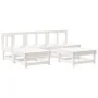 5-teiliges Gartenmöbel-Set und weiße Massivholzkissen von vidaXL, Gartensets - Ref: Foro24-3186040, Preis: 397,44 €, Rabatt: %