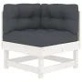 5-teiliges Gartenmöbel-Set und weiße Massivholzkissen von vidaXL, Gartensets - Ref: Foro24-3186040, Preis: 397,44 €, Rabatt: %