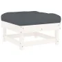 5-teiliges Gartenmöbel-Set und weiße Massivholzkissen von vidaXL, Gartensets - Ref: Foro24-3186040, Preis: 397,44 €, Rabatt: %