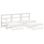 5-piece garden furniture set and white solid wood cushions by vidaXL, Garden sets - Ref: Foro24-3186054, Price: 417,66 €, Dis...
