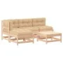 Gartenmöbel-Set 5-teilig und Kissen aus massivem Holz von vidaXL, Gartensets - Ref: Foro24-3186046, Preis: 351,14 €, Rabatt: %