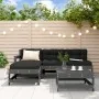 5-teiliges Gartenmöbel-Set und graue Massivholzkissen von vidaXL, Gartensets - Ref: Foro24-3186062, Preis: 433,37 €, Rabatt: %