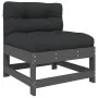 5-teiliges Gartenmöbel-Set und graue Massivholzkissen von vidaXL, Gartensets - Ref: Foro24-3186062, Preis: 433,37 €, Rabatt: %