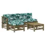 Garden furniture set 5 pieces and cushions made of impregnated pine wood by vidaXL, Garden sets - Ref: Foro24-3186073, Price:...