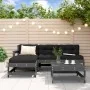 5-teiliges Gartenmöbel-Set und graue Massivholzkissen von vidaXL, Gartensets - Ref: Foro24-3186055, Preis: 439,53 €, Rabatt: %