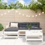 5-piece garden furniture set and white solid wood cushions by vidaXL, Garden sets - Ref: Foro24-3186061, Price: 385,47 €, Dis...