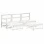 5-teiliges Gartenmöbel-Set und weiße Massivholzkissen von vidaXL, Gartensets - Ref: Foro24-3186061, Preis: 380,25 €, Rabatt: %