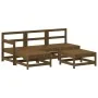 Garden furniture set 5 pieces and honey brown solid wood cushions by vidaXL, Garden sets - Ref: Foro24-3186063, Price: 464,23...
