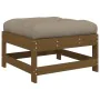 Juego muebles jardín 5 pzas y cojines madera maciza marrón miel de vidaXL, Conjuntos de jardín - Ref: Foro24-3186063, Precio:...