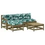 5-piece garden furniture set with impregnated pine wood cushions by vidaXL, Garden sets - Ref: Foro24-3186066, Price: 392,80 ...
