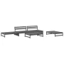5-teiliges Gartenmöbel-Set und graue Massivholzkissen von vidaXL, Gartensets - Ref: Foro24-3186118, Preis: 970,76 €, Rabatt: %