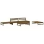 Garden furniture set 5 pieces and honey brown solid wood cushions by vidaXL, Garden sets - Ref: Foro24-3186119, Price: 972,69...