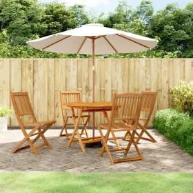 5-piece solid acacia wood garden dining set by vidaXL, Garden sets - Ref: Foro24-3203352, Price: 331,43 €, Discount: %