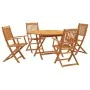 5-piece solid acacia wood garden dining set by vidaXL, Garden sets - Ref: Foro24-3203352, Price: 363,50 €, Discount: %