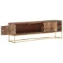 Solid mango wood TV cabinet 138x30x46 cm by vidaXL, TV Furniture - Ref: Foro24-286552, Price: 238,68 €, Discount: %